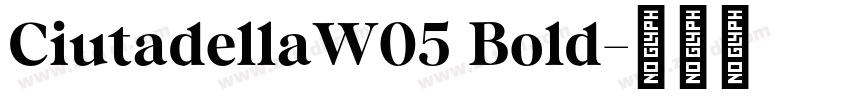 CiutadellaW05 Bold字体转换